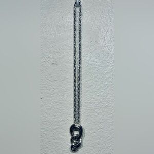 Monet Silver-tone Twirl Pendant Necklace